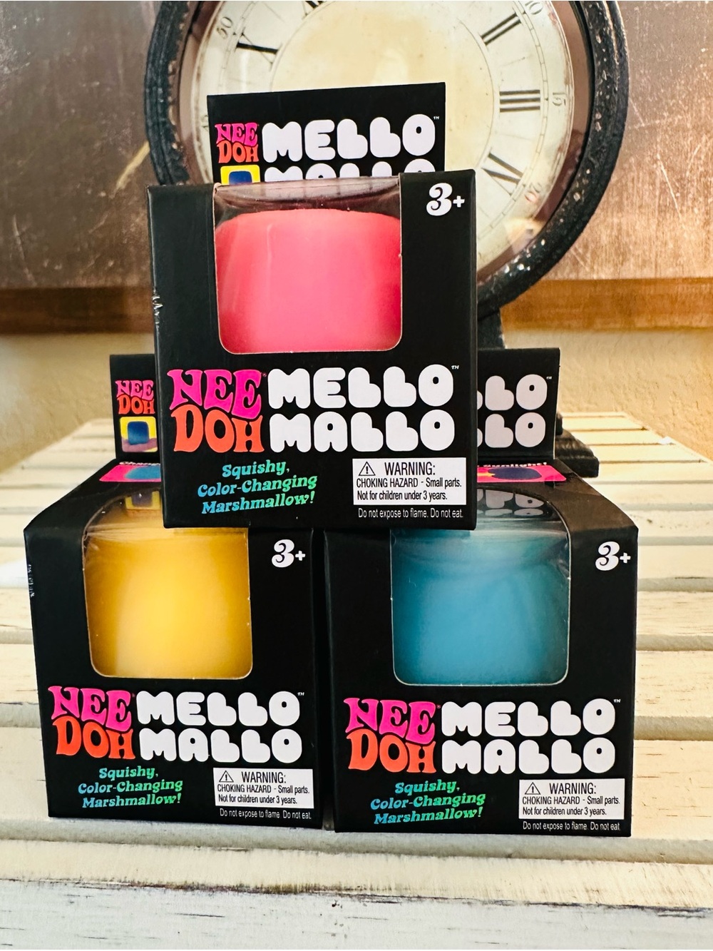 🩷💛🩵 Authentic NeeDoh Mello Mallo Trio!!! 🩵💛🩷